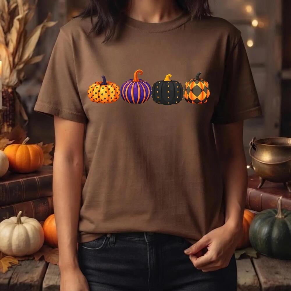 Spooky Pumpkin Patch Halloween T-Shirt , Cute Fall Graphic Tee, Aesthetic